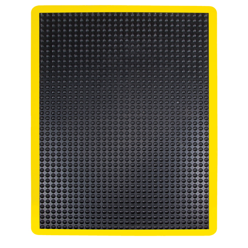 Anti-Fatigue Dome Matting, Bubbled, 3' x 4' x 1/2", Black, Rubber Pronet Distribution