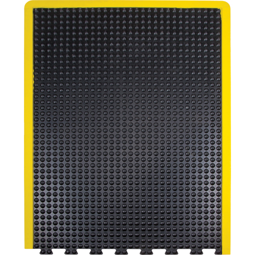 Anti-Fatigue Dome Matting, Bubbled, 3' x 4' x 1/2", Black, Rubber Pronet Distribution