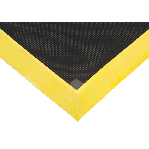 Foot Sanitizing Matting, Rubber, 2-2/3' W x 3-1/4' L x 2-1/2" Thick, Yellow Pronet Distribution