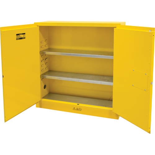 Flammable Storage Cabinet, 24 gal., 2 Door, 43" W x 44" H x 12" D Pronet Distribution