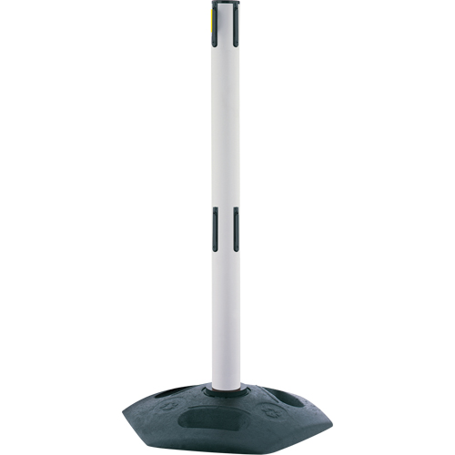 Poteau receveur robuste &agrave; ligne double, Hauteur de 38", Blanc Pronet Distribution