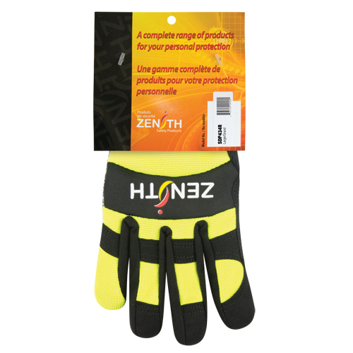 Gants de m&eacute;canicien ZM500 haute visibilit&eacute; r&eacute;sistants aux coupures, Paume PEHP, Taille Grand Pronet Distribution