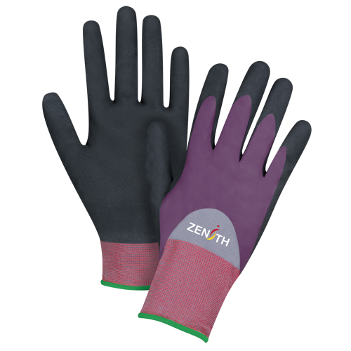 Gants enduits de premi&egrave;re qualit&eacute; ZX-2, 11/2T-Grand, R&ecirc;vetement Nitrile/Mousse de nitrile, Calibre 18, Enveloppe en Nylon Pronet Distribution