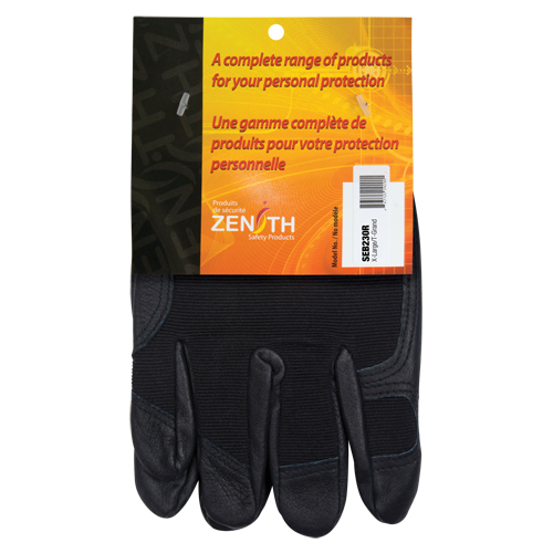Gants pour m&eacute;canicien ZM300, Paume Cuir fleur, Taille T-Grand Pronet Distribution
