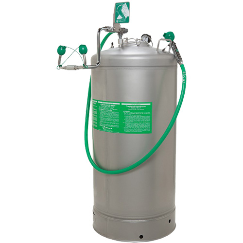 Stations portatives de douche oculaire, Pressuris&eacute;, Capacit&eacute; 37 gal., Conformit&eacute; ANSI Z358.1 Pronet Distribution