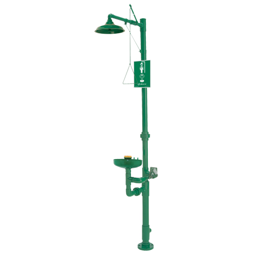 Combination Emergency Shower & Eye/Face Wash Station, Pedestal Pronet Distribution