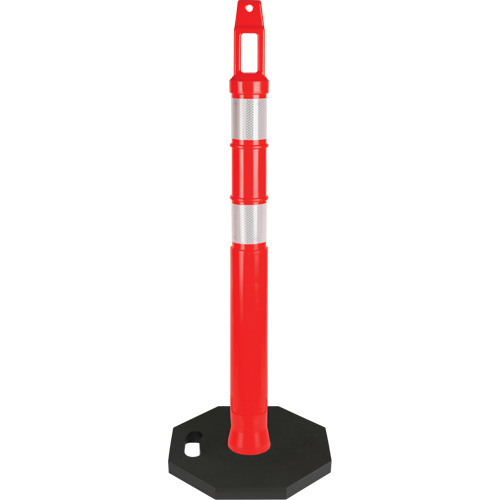 Poteau d&eacute;lin&eacute;ateur de premi&egrave;re qualit&eacute;, 42" h, Orange Pronet Distribution