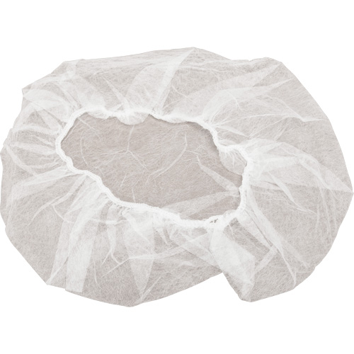 Bonnets bouffants non tiss&eacute;s, Polypropyl&egrave;ne, 18", Blanc Pronet Distribution