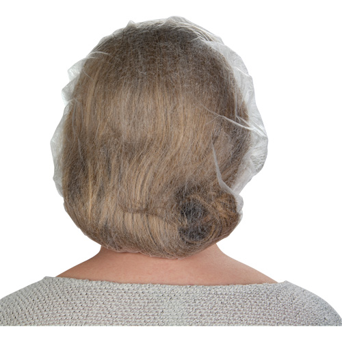 Bonnets bouffants non tiss&eacute;s, Polypropyl&egrave;ne, 21"/Grand, Blanc Pronet Distribution