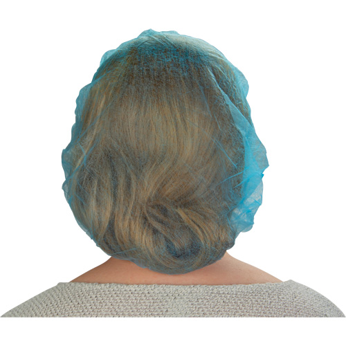 Bonnets bouffants non tiss&eacute;s, Polypropyl&egrave;ne, 21"/Grand, Bleu Pronet Distribution