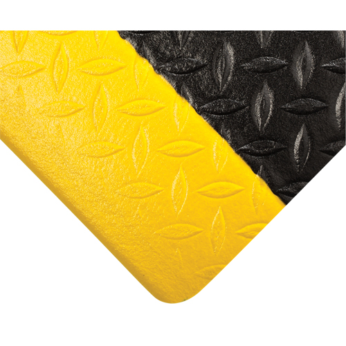 Tapis Tuf Sponge No 452, Losange, 3' x 60' x 1/2", Noir/Jaune, &eacute;ponge en PVC Pronet Distribution