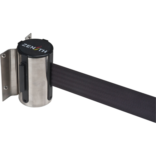 Barri&egrave;re &agrave; fixation murale, Acier, Fixation par vis, 7', Ruban Noir Pronet Distribution