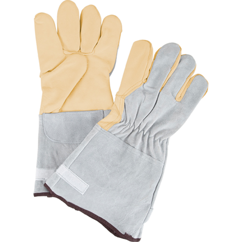Standard-Duty Snug Wrist Work Gloves, Large, Grain Cowhide Palm Pronet Distribution