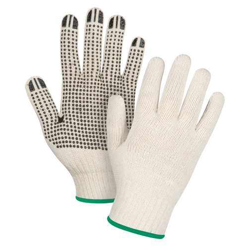 Gants l&eacute;gers tricot&eacute;s &agrave; pois, Poly/coton, Un c&ocirc;t&eacute;, Calibre 7, Moyen Pronet Distribution