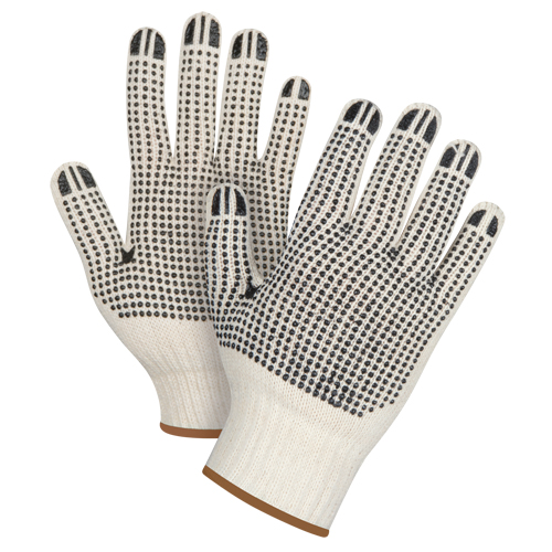 Gants tricot&eacute;s de poids lourd &agrave; deux c&ocirc;t&eacute;s avec pois, Poly/coton, Deux c&ocirc;t&eacute;s, Calibre 7, Grand Pronet Distribution