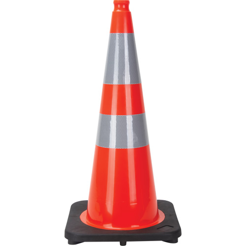 Traffic Cone, 28", Orange, 4" & 6" Reflective Collar(s) Pronet Distribution