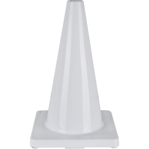 C&ocirc;ne de couleur pour la signalisation, 18", Blanc Pronet Distribution