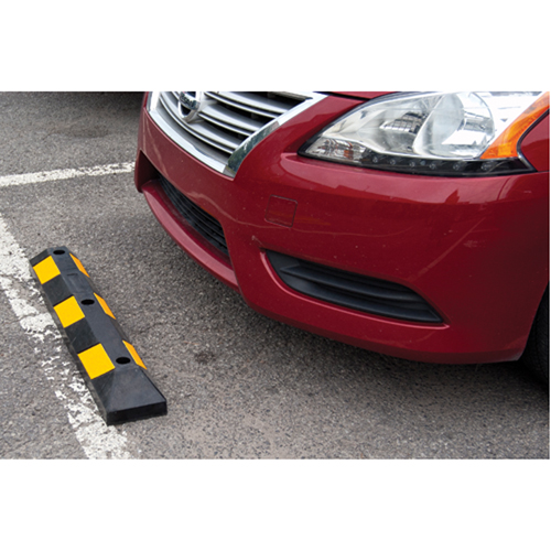 Butoir pour espace de stationnement, Caoutchouc, 3' l, Noir/Jaune Pronet Distribution