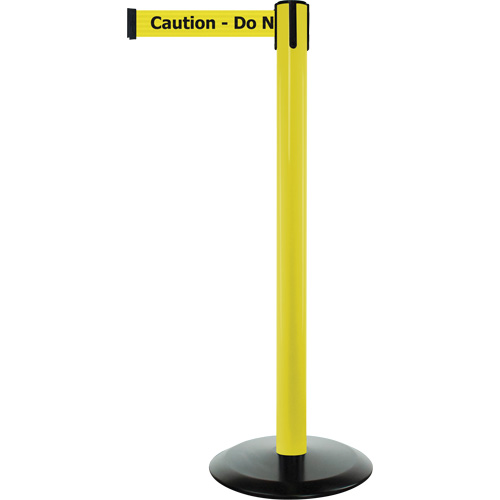 Advance TensaBarrier&reg; Barrier Post, Steel, 36" H, Black/Yellow Tape, 7.5' Tape Length Pronet Distribution