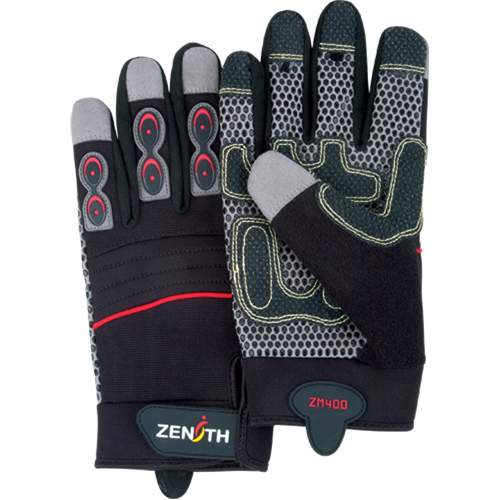 Gants pour m&eacute;canicien ZM400 de premi&egrave;re qualit&eacute;, Paume Synth&eacute;tique, Taille Grand Pronet Distribution