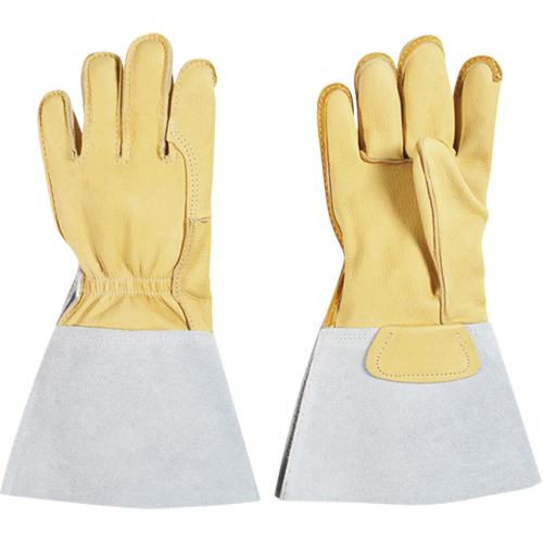 Gants pour monteur de lignes, Grand, Paume en Cuir fleur de vache, Doublure en Coton Pronet Distribution