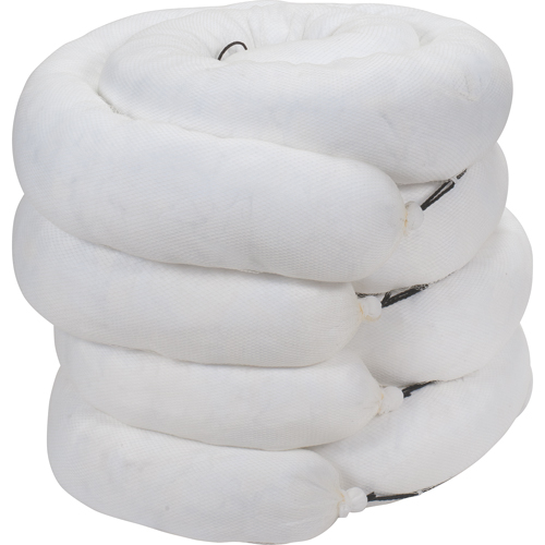 Barrages absorbants de premi&egrave;re qualit&eacute;, Huile seulement, 10' lo x 8" la, Absorption 70 gal., 4 /pqt Pronet Distribution