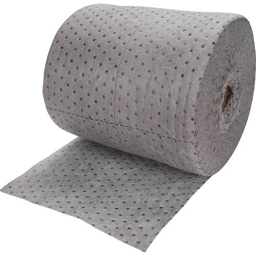 Rouleaux absorbants li&eacute;s de premi&egrave;re qualit&eacute;, Poids moyen, 150' lo x 15" la, Absorption 20 gal. Pronet Distribution