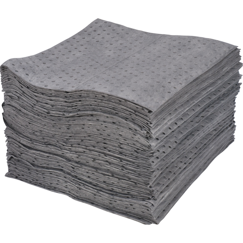 Feuilles absorbantes lamin&eacute;es (SMS) de premi&egrave;re qualit&eacute;, Universel, 15" x 17", 30 gal. d'absorption Pronet Distribution