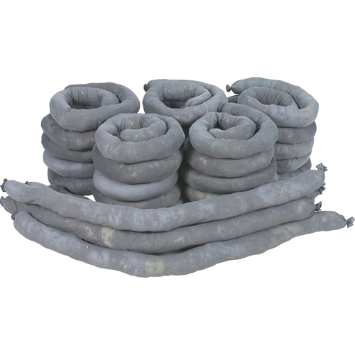 Remblais tubulaires absorbants, Universel, Absorption 50 gal., 3" la x 4' lo, Pqt de 30 Pronet Distribution