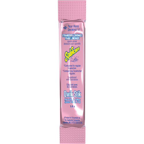 Sqwincher&reg; Boisson de r&eacute;hydratation ZERO Qwik Stik, Emballage-portion, Limonade aux fraises Pronet Distribution