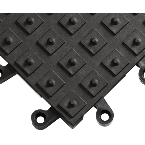 Tapis ErgoDeck avec crampons antid&eacute;rapants int&eacute;gr&eacute;s No 552, PVC, 1-1/2' la c, 1-1/2' lo, 7/8" &eacute;paisseur, Noir Pronet Distribution