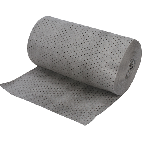 Rouleaux absorbants en fibres fines de calibre industriel, Lourd, 150' lo x 30" la, Absorption 70 gal. Pronet Distribution