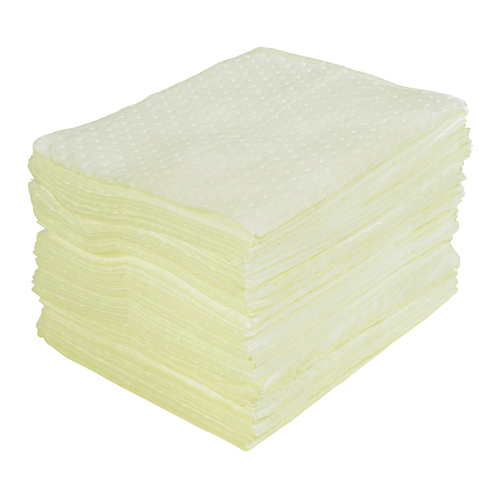 Feuilles absorbantes lamin&eacute;es (SMS) de premi&egrave;re qualit&eacute;, Mati&egrave;res dangereuses, 15" x 17", 30 gal. d'absorption Pronet Distribution