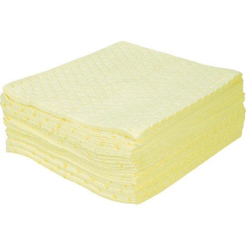 Feuilles absorbantes li&eacute;es de premi&egrave;re qualit&eacute;, Mati&egrave;res dangereuses, 15" x 17", 15 gal. d'absorption Pronet Distribution