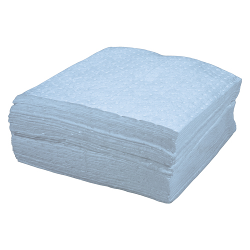 Feuilles absorbantes bleues li&eacute;es de premi&egrave;re qualit&eacute;, Huile seulement, 15" x 17", 8 gal. d'absorption Pronet Distribution