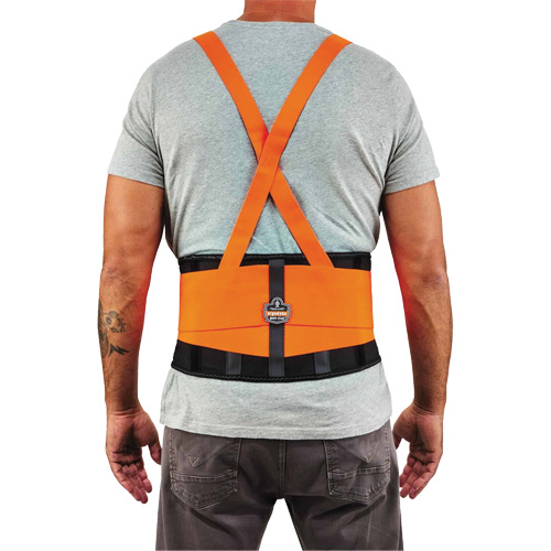 Ceinture de support dorsal haute visibilit&eacute; en &eacute;lasthanne ProFlex 100HV, &eacute;lastique, T-petit Pronet Distribution