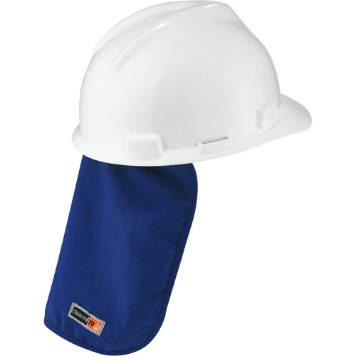 Tampon et voile pour le cou refroidissants et ignifug&eacute;s pour casque de s&eacute;curit&eacute; Chill-Its 6717FR, Bleu Pronet Distribution