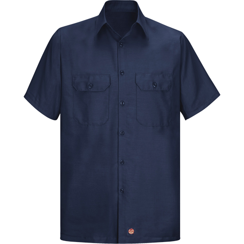 Short Sleeve Ripstop Shirt, Men's, 3X-Large, Navy Blue Pronet Distribution