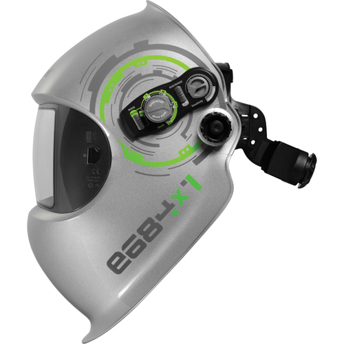 e684 Welding Helmets, 3.94" L x 1.97" W View Area, 4/5 - 13 Shade Range, Silver Pronet Distribution