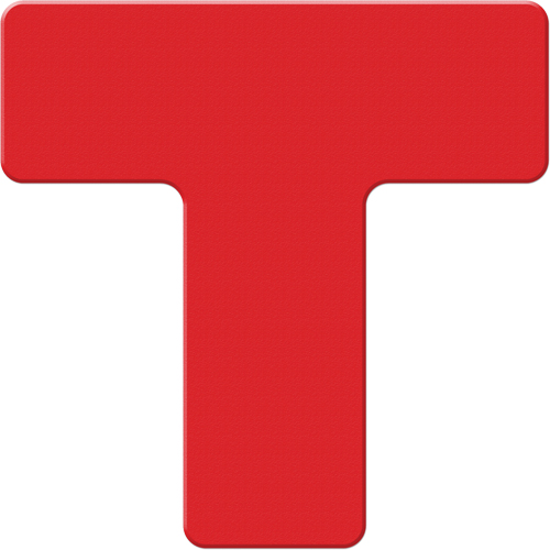 Marqueurs all&eacute;g&eacute;e/5S Armor Stripe, T, 6" lo x 6" la, Rouge, Plastique Pronet Distribution