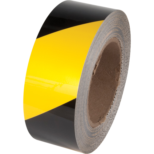 Tuff Mark&reg; Floor Marking Tape, 2" x 100', Polyester, Black and Yellow Pronet Distribution
