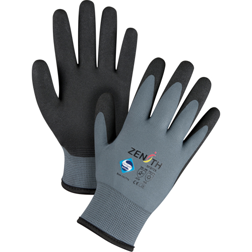 Gants enduits de premi&egrave;re qualit&eacute; ZX-30°, 11/2T-Grand, R&ecirc;vetement PVC, Calibre 15, Enveloppe en Nylon Pronet Distribution