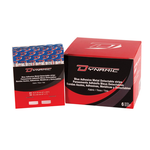 Recharge de bandages adh&eacute;sifs bleus pour distributeur Dynamic, Assorti, Tissu d&eacute;tectable, Non st&eacute;rile Pronet Distribution