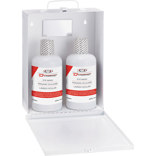 Dynamic Eyewash Station with Isotonic Solution, Double Pronet Distribution