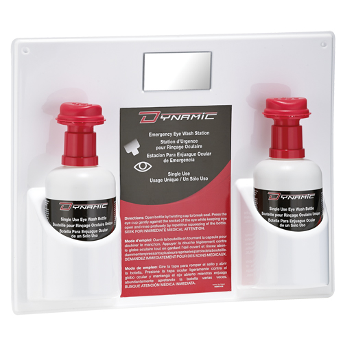 Dynamic Single-Use Eyewash Station with Isotonic Solution, Double Pronet Distribution