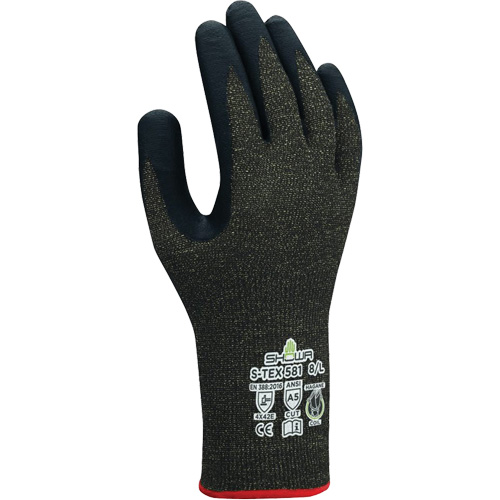 Gants r&eacute;sistants aux coupures S-TEX 581, Taille 6/Petit, Calibre 13, Rev&ecirc;tement Mousse de nitrile, Enveloppe en Acier inoxydable/Kevlar, ANSI/ISEA 105 niveau 5/EN 388 niveau E Pronet Distribution