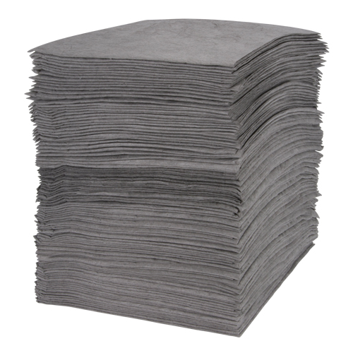 Feuilles absorbantes souffl&eacute;es de premi&egrave;re qualit&eacute;, Universel, 15" x 18", 30 gal. d'absorption Pronet Distribution