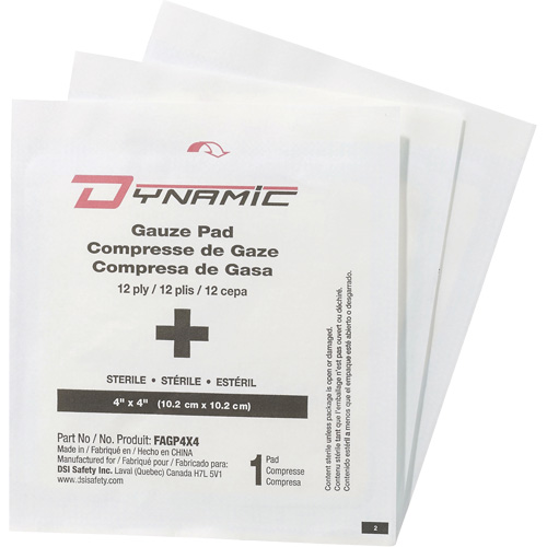 Dynamic Gauze, Pad, 4" L x 4" W, Sterile, Medical Device Class 1 Pronet Distribution