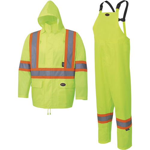 5619 Habit de pluie Oxford 150D, Polyester, 2T-Grand, Jaune lime Pronet Distribution