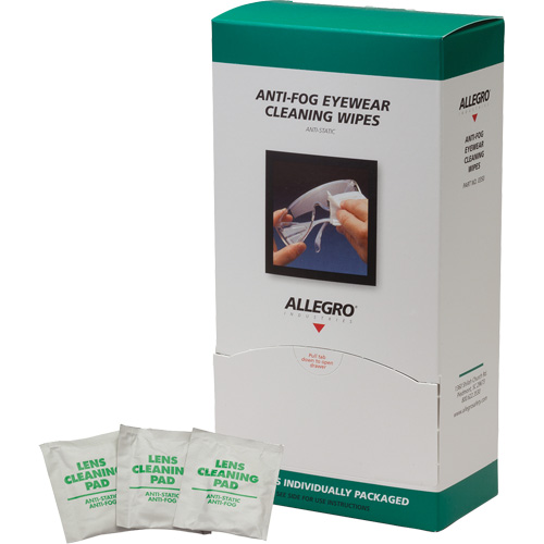 Serviettes nettoyantes pour lunettes ALLEGRO INDUSTRIES, 5" x 8", Paquet de 100 Pronet Distribution
